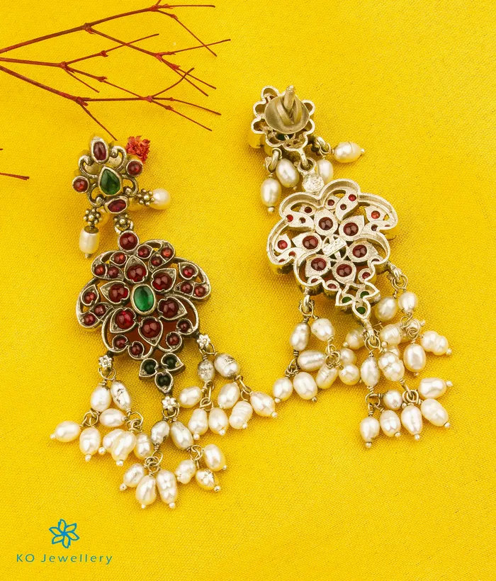 Silversmith Necklaces The Sagara Silver Guttapusalu Necklace ShortOxidised