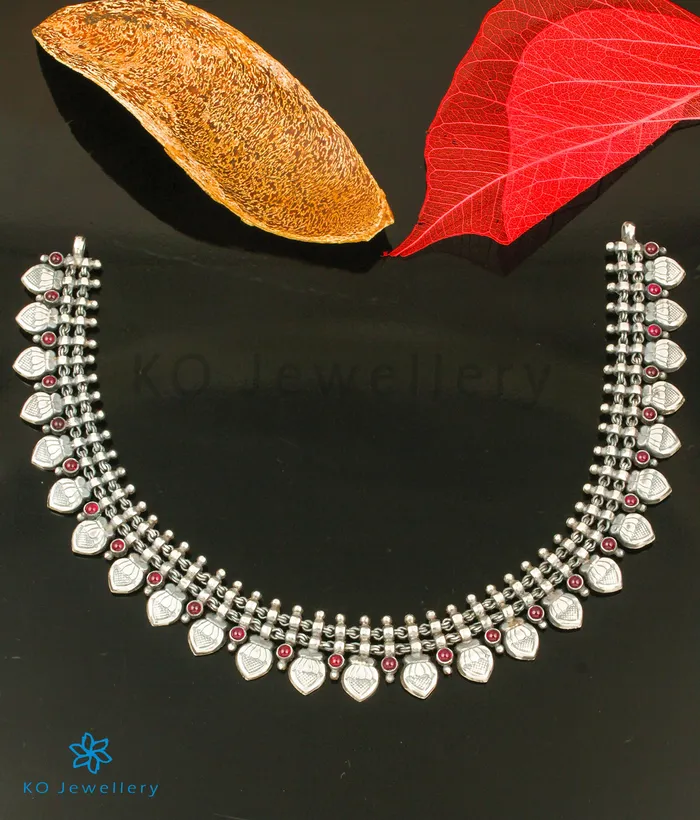 Silversmith The Kumuda Silver Necklace Oxidised Necklaces