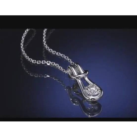 Solitaire Natural Earth Mined Diamond 1 Carat Love Knot Style Pendant Necklace Women GB Necklaces Solitaire Natural Earth Mined Diamond 1 Carat Love Knot Style Pendant Necklace Women GB Necklaces