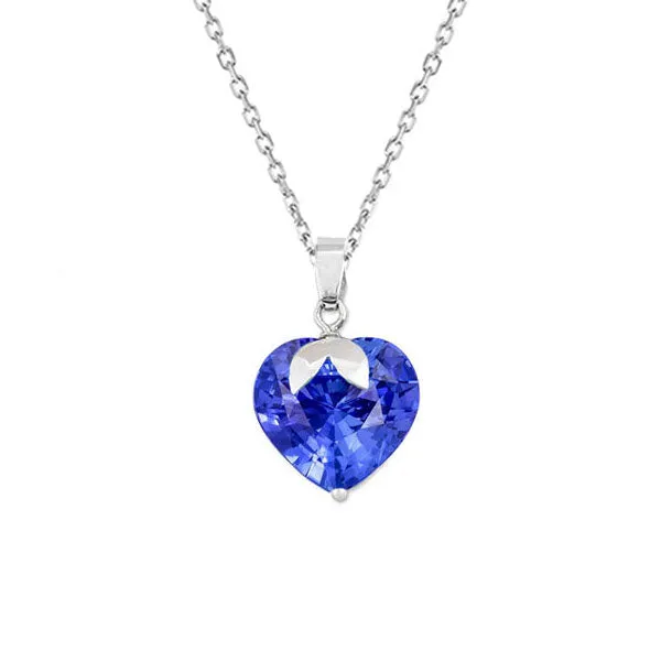 Solitaire Pendant Heart Sri Lankan Sapphire Leaf Style Necklace 2 Carats HarryChadEntcom Necklaces Solitaire Pendant Heart Sri Lankan Sapphire Leaf Style Necklace 2 Carats HarryChadEntcom Necklaces