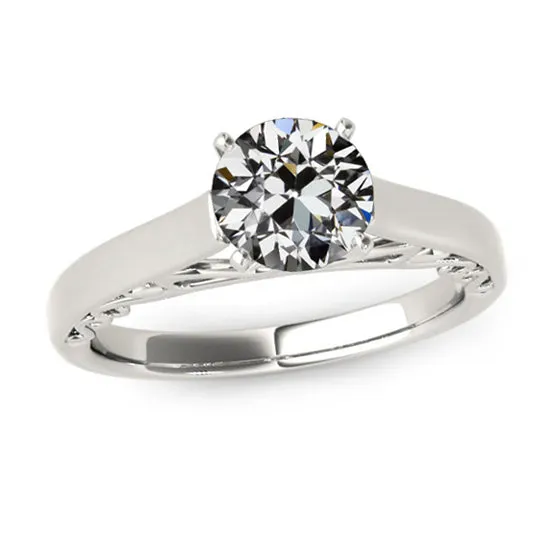 Solitaire Ring Round Old Mine Cut Natural Earth Mined Diamond Vintage Style 2 Carats HarryChadEntcom Rings Solitaire Ring Round Old Mine Cut Natural Earth Mined Diamond Vintage Style 2 Carats HarryChadEntcom Rings