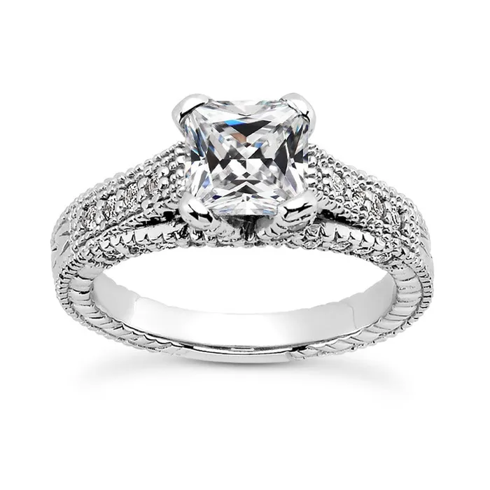 Square Cut Old Miner Natural Earth Mined Diamond Fancy Ring Vintage Style 4 Carats HarryChadEntcom Rings Square Cut Old Miner Natural Earth Mined Diamond Fancy Ring Vintage Style 4 Carats HarryChadEntcom Rings