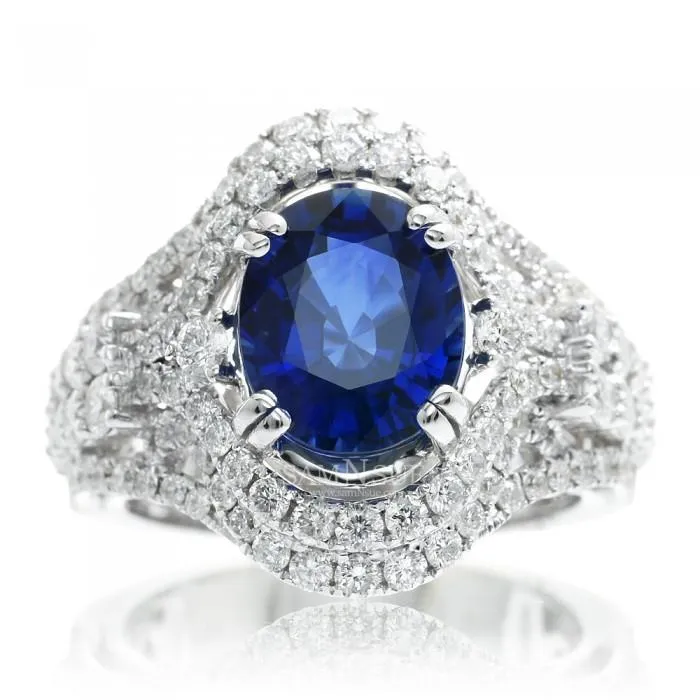 Sri Lanka Ceylon Sapphire Engagement Ring GB Rings