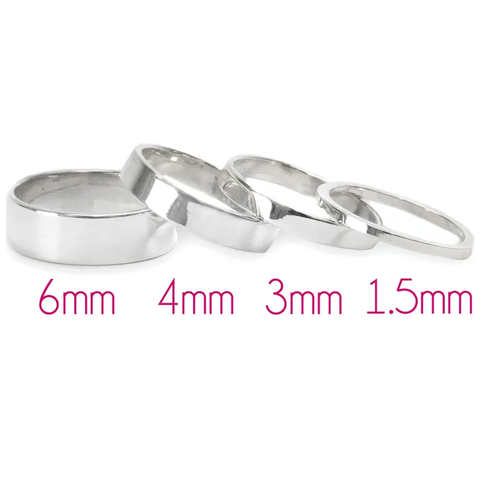 Sterling Silver Ring Stamping Blank 15mm Wide SIZE 7 PSV Rings
