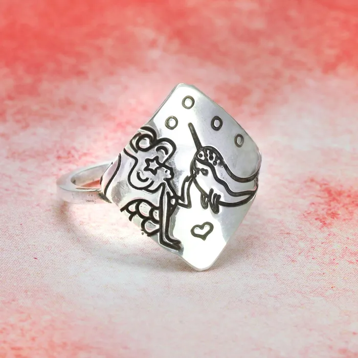 Sterling Silver Ring Stamping Blank 15mm Wide SIZE 7 PSV Rings