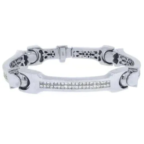 Stylish White Gold Bracelet For Men Natural Earth Mined Diamond GB Bracelets Stylish White Gold Bracelet For Men Natural Earth Mined Diamond GB Bracelets