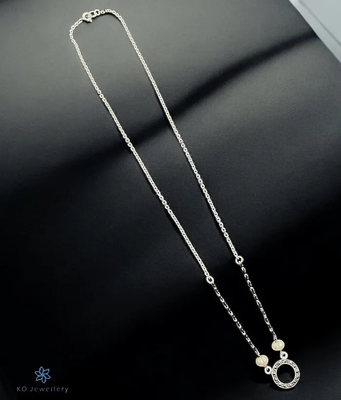 The Ajala Silver Mangalsutra Necklace Bharati Necklaces