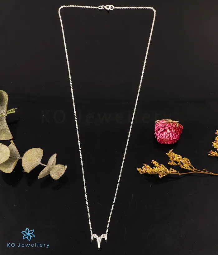 The Aries Zodiac Silver Necklace Imported Necklaces