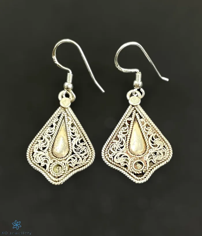 The Bodhya Silver Earrings Jaipur Earrings