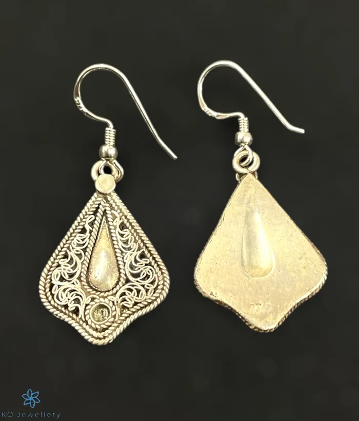 The Bodhya Silver Earrings Jaipur Earrings