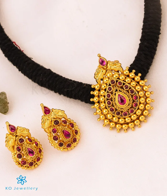 The Manya Silver Thread Necklace Black Silversmith Necklaces