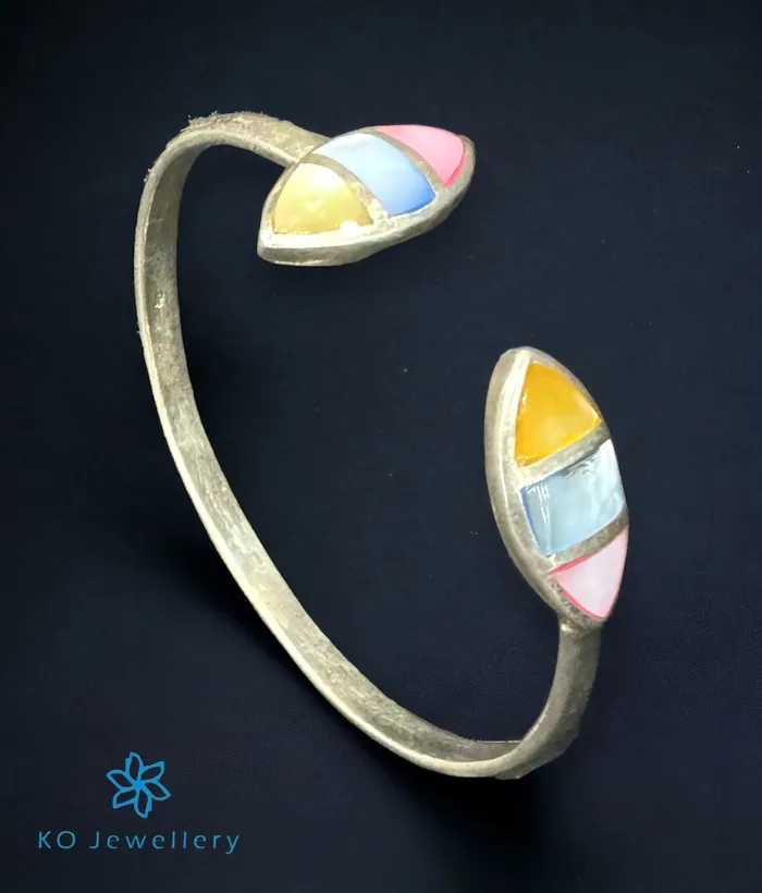 The Pastel Silver Open Bracelet Jaipur Bracelets
