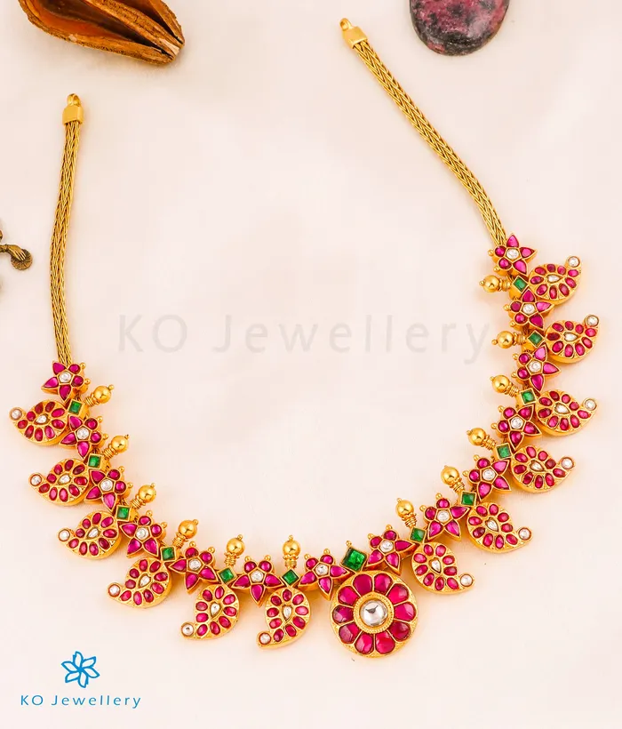 The Rohini Silver KundanJadau Mango Necklace Kundan Necklaces