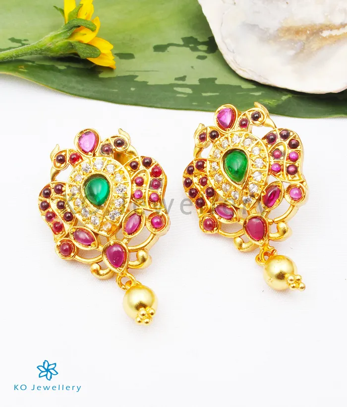 The Vasudha Silver Gandaberunda Earrings Silversmith Earrings