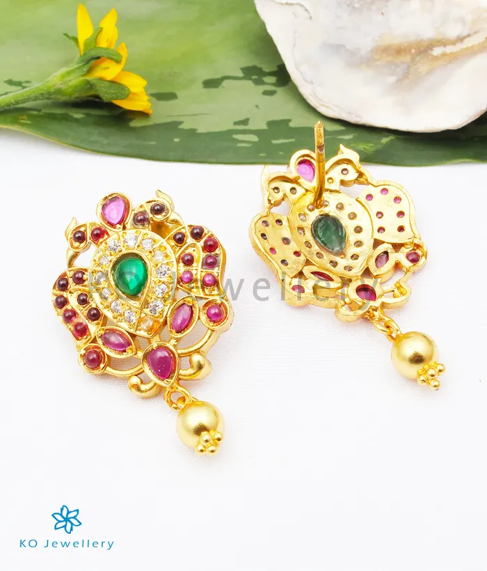 The Vasudha Silver Gandaberunda Earrings Silversmith Earrings
