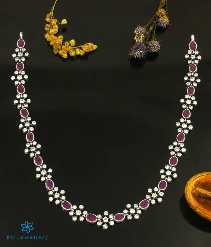 The Yajata Silver Necklace RedOxidised Silversmith Necklaces