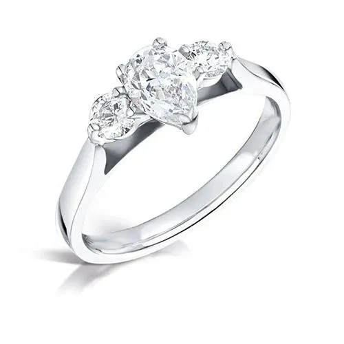 Three Stone 275 Carats Natural Earth Mined Diamonds Engagement Ring White Gold 14K GB Rings Three Stone 275 Carats Natural Earth Mined Diamonds Engagement Ring White Gold 14K GB Rings