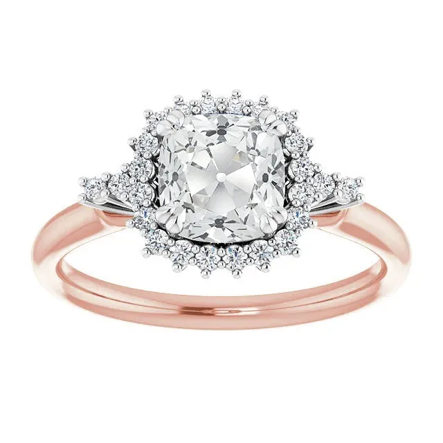 Two Tone Halo Ring Round Cushion Old Miner Natural Earth Mined Diamonds 750 Carats HarryChadEntcom Rings Two Tone Halo Ring Round Cushion Old Miner Natural Earth Mined Diamonds 750 Carats HarryChadEntcom Rings