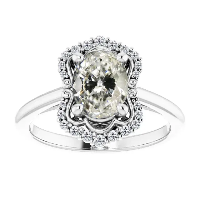 Womens Custom Jewelry Halo Ring Oval Old Cut Natural Earth Mined Diamond HarryChadEntcom Rings Womens Custom Jewelry Halo Ring Oval Old Cut Natural Earth Mined Diamond HarryChadEntcom Rings